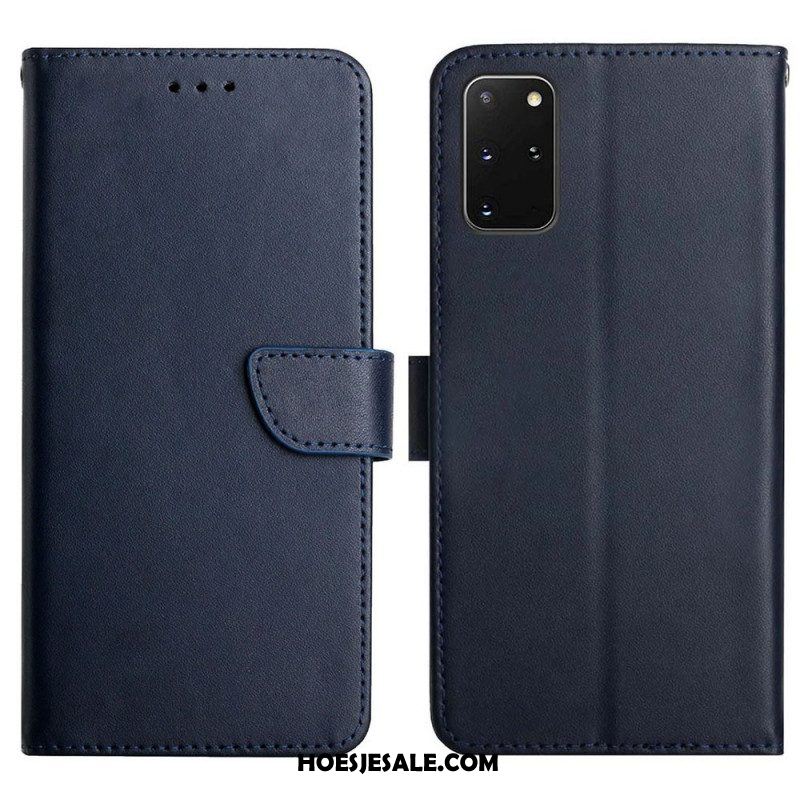 Folio-hoesje voor Samsung Galaxy S20 Plus / S20 Plus 5G Echt Nappaleer