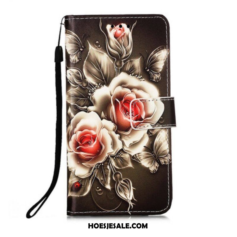 Folio-hoesje voor Samsung Galaxy S21 5G Gouden Rozen