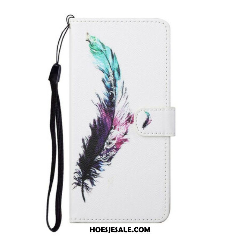 Folio-hoesje voor Samsung Galaxy S21 5G Met Ketting Veer Met Koord