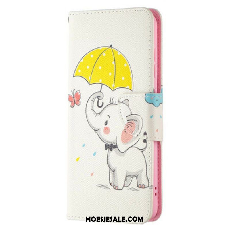 Folio-hoesje voor Samsung Galaxy S21 FE Baby Olifant