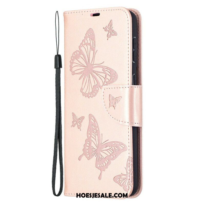 Folio-hoesje voor Samsung Galaxy S21 Plus 5G Flip Case Vlinders En Schuine Klep