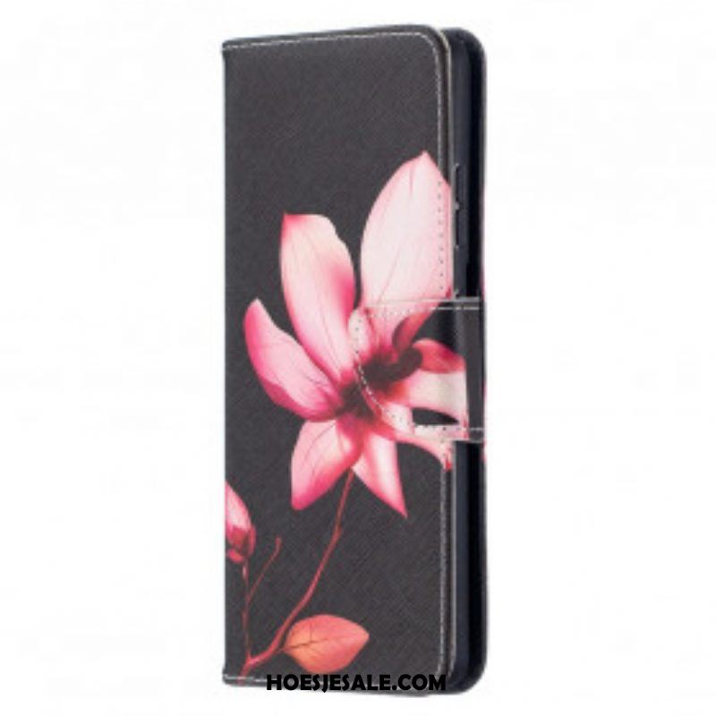 Folio-hoesje voor Samsung Galaxy S21 Ultra 5G Roze Bloem