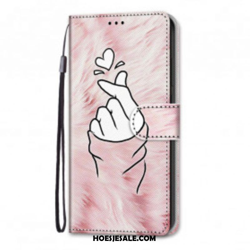 Folio-hoesje voor Samsung Galaxy S21 Ultra 5G Vinger Hart