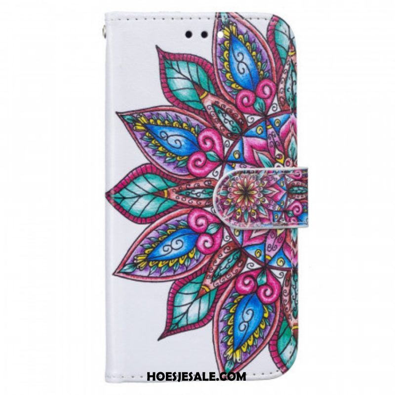 Folio-hoesje voor Samsung Galaxy S22 5G Getekende Mandala