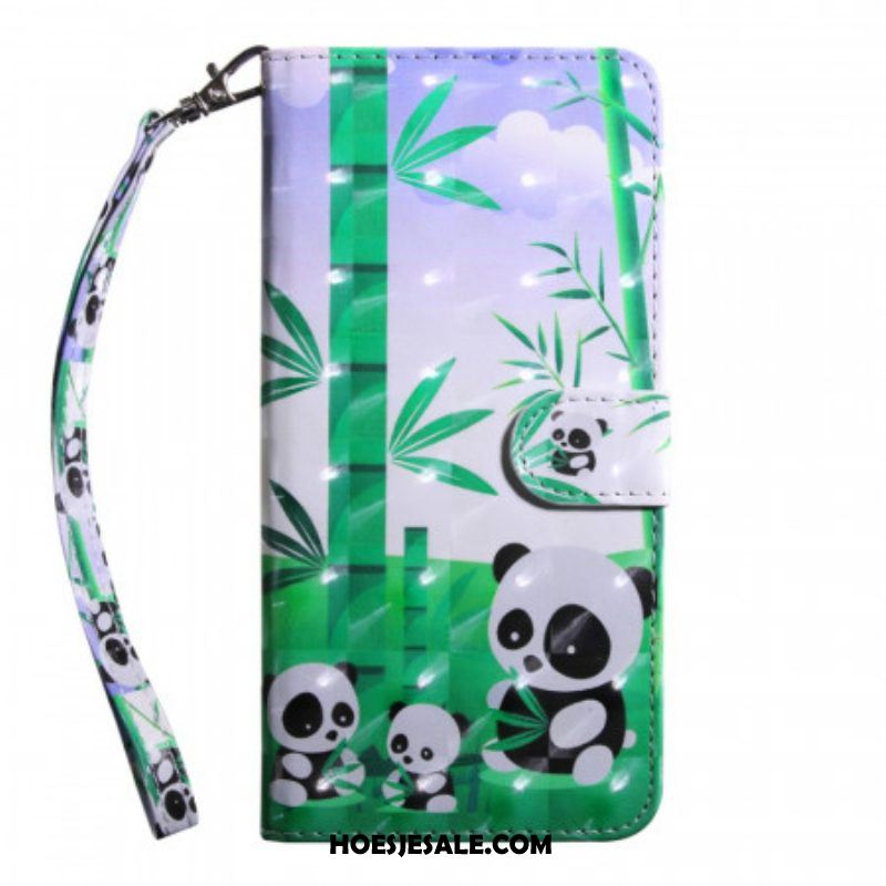 Folio-hoesje voor Samsung Galaxy S22 5G Panda-familie