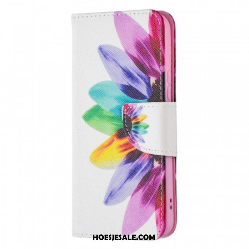 Folio-hoesje voor Samsung Galaxy S22 5G Waterverf Bloem