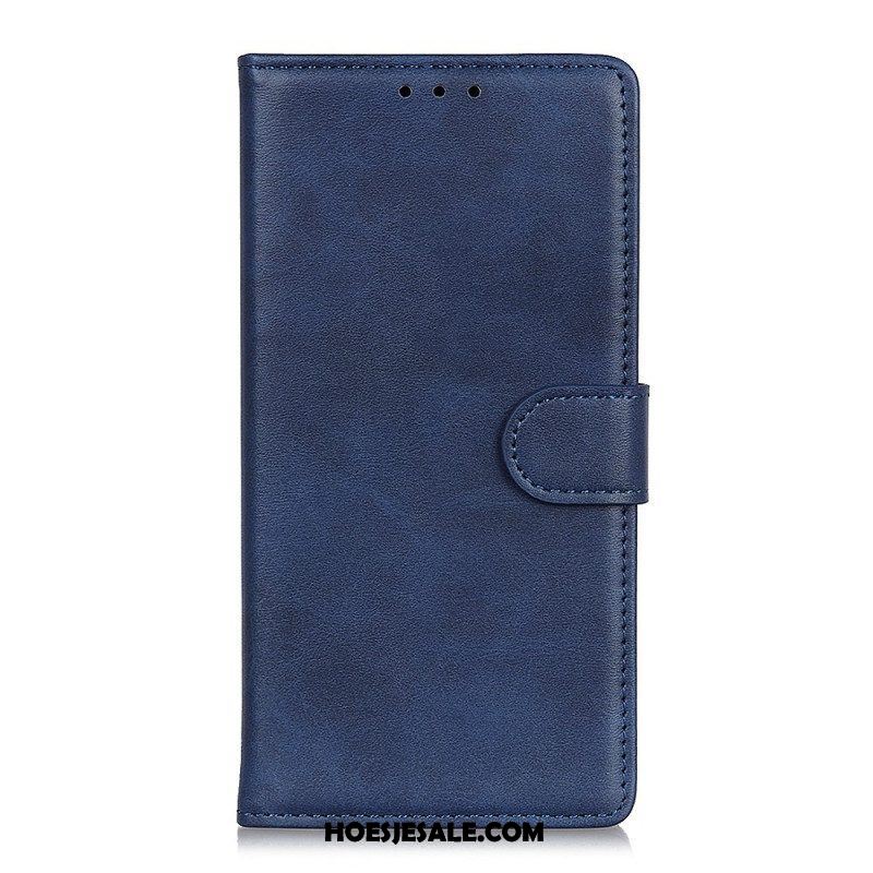 Folio-hoesje voor Samsung Galaxy S22 Plus 5G Mat Leereffect