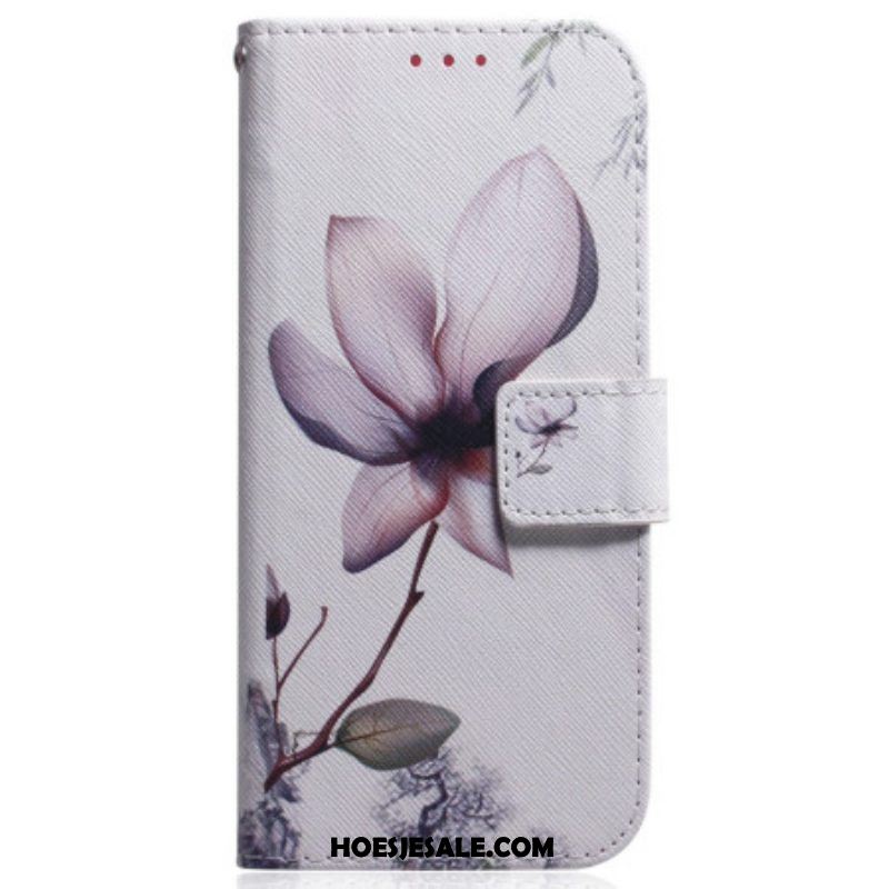 Folio-hoesje voor Samsung Galaxy S23 5G Roze Bloem