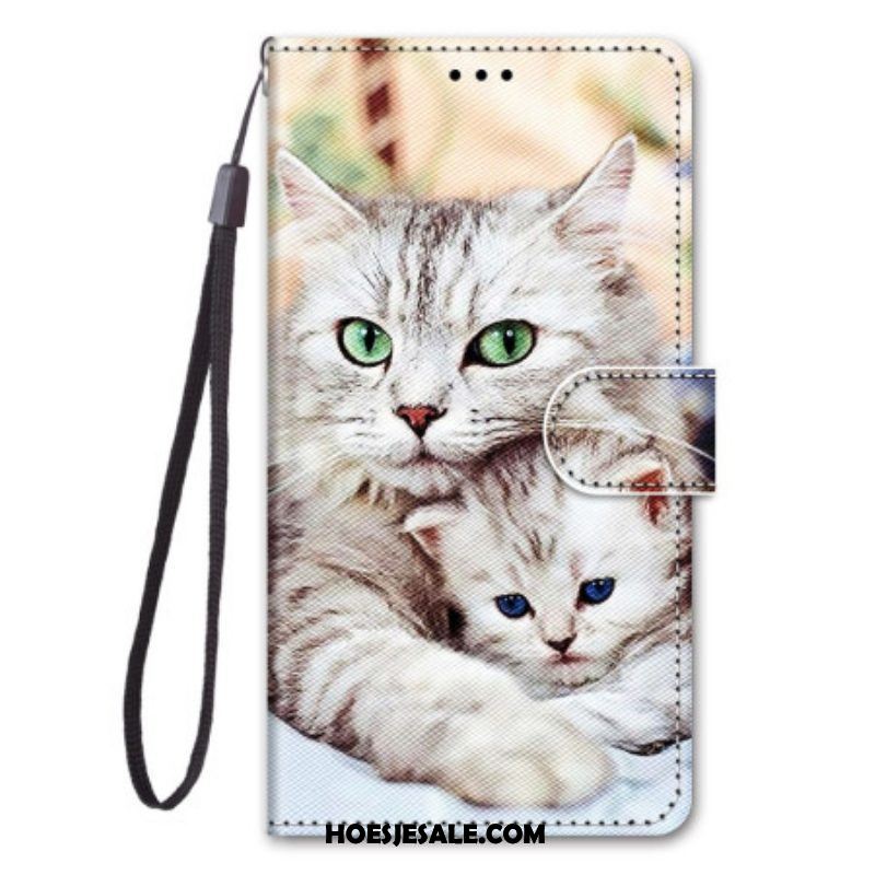 Folio-hoesje voor Samsung Galaxy S23 Ultra 5G Katten Familie