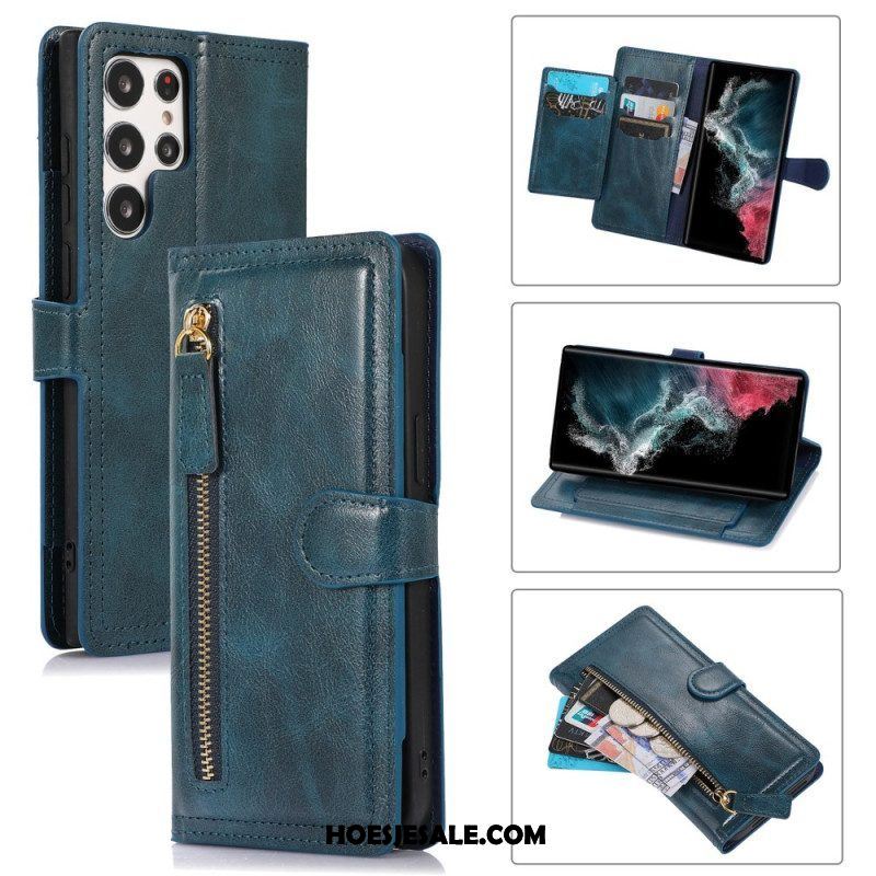 Folio-hoesje voor Samsung Galaxy S23 Ultra 5G Vintage Portemonnee