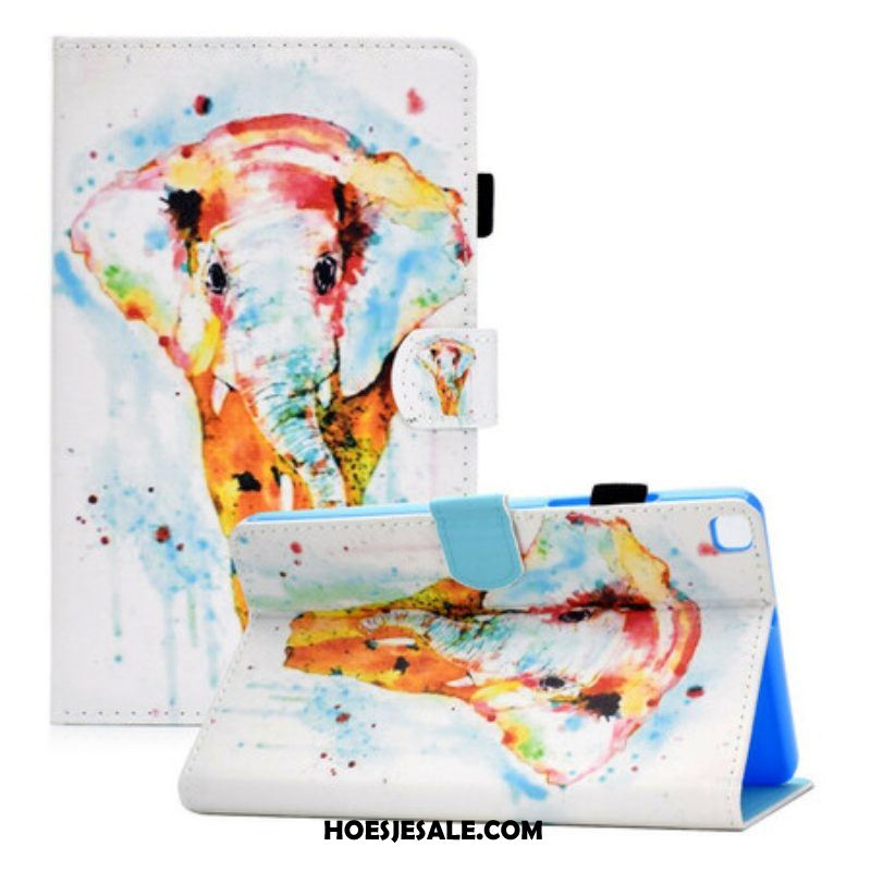 Folio-hoesje voor Samsung Galaxy Tab A7 Lite Aquarel Olifant