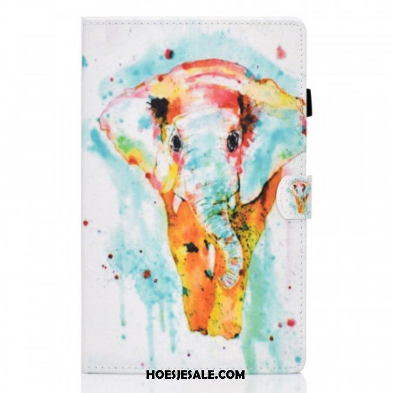 Folio-hoesje voor Samsung Galaxy Tab A8 (2021) Aquarel Olifant