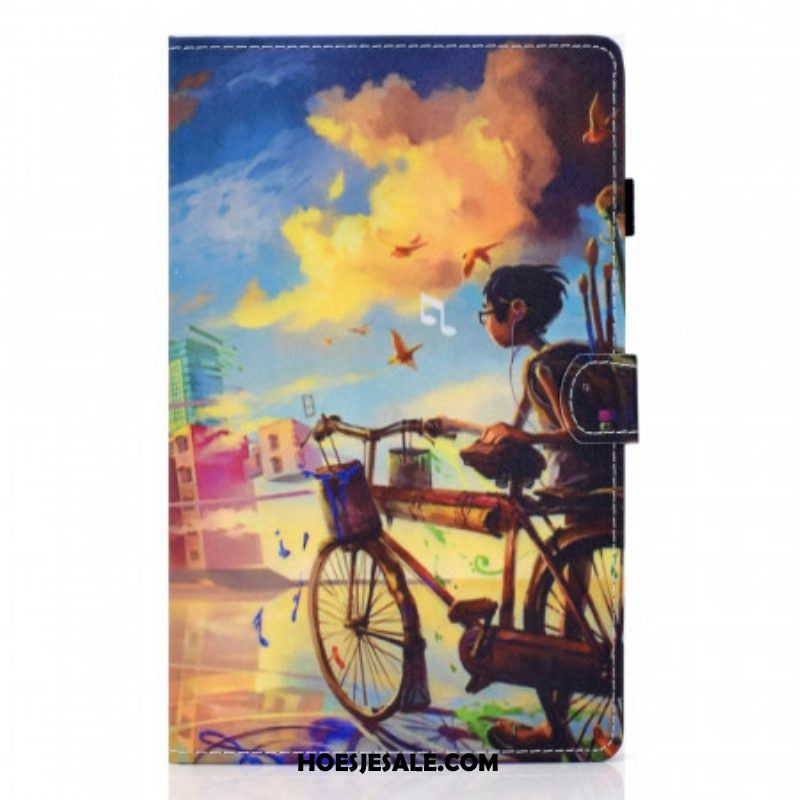 Folio-hoesje voor Samsung Galaxy Tab A8 (2021) Fiets Kunst