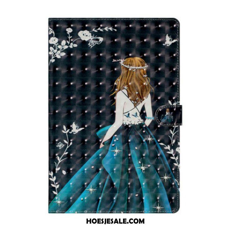 Folio-hoesje voor Samsung Galaxy Tab S8 Plus / Tab S7 Plus Jonge Dame