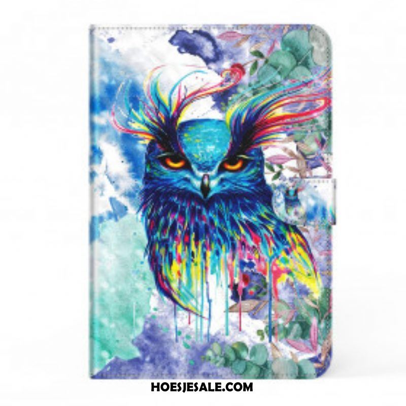 Folio-hoesje voor Samsung Galaxy Tab S8 / Tab S7 Faux Lederen Uil