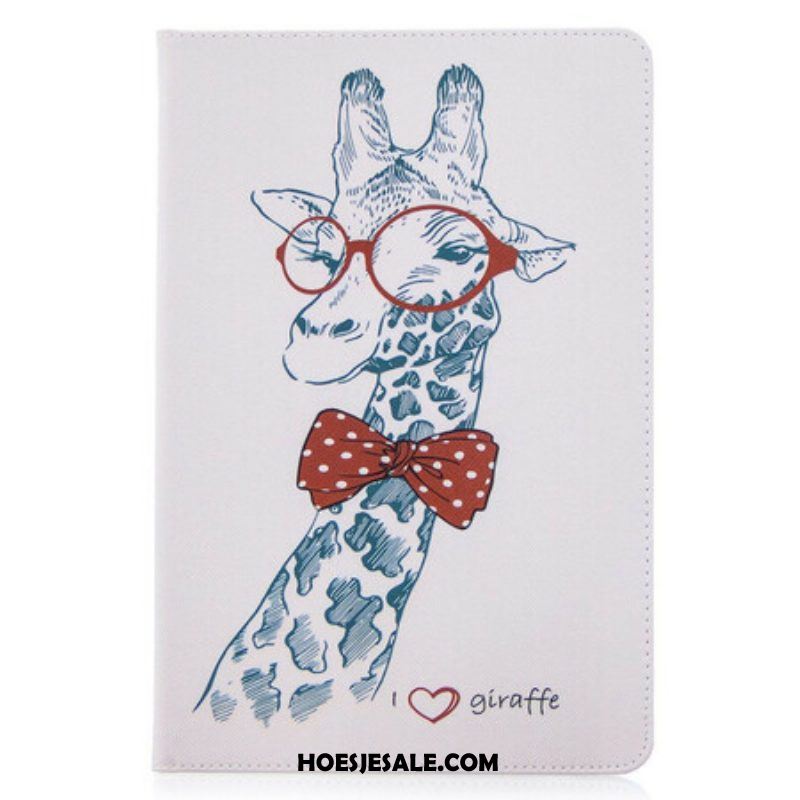 Folio-hoesje voor Samsung Galaxy Tab S8 / Tab S7 Patroon Met Giraffenprint