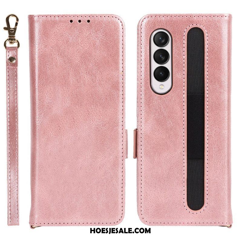 Folio-hoesje voor Samsung Galaxy Z Fold 3 5G Flip Case Dubbele Penhouderflap