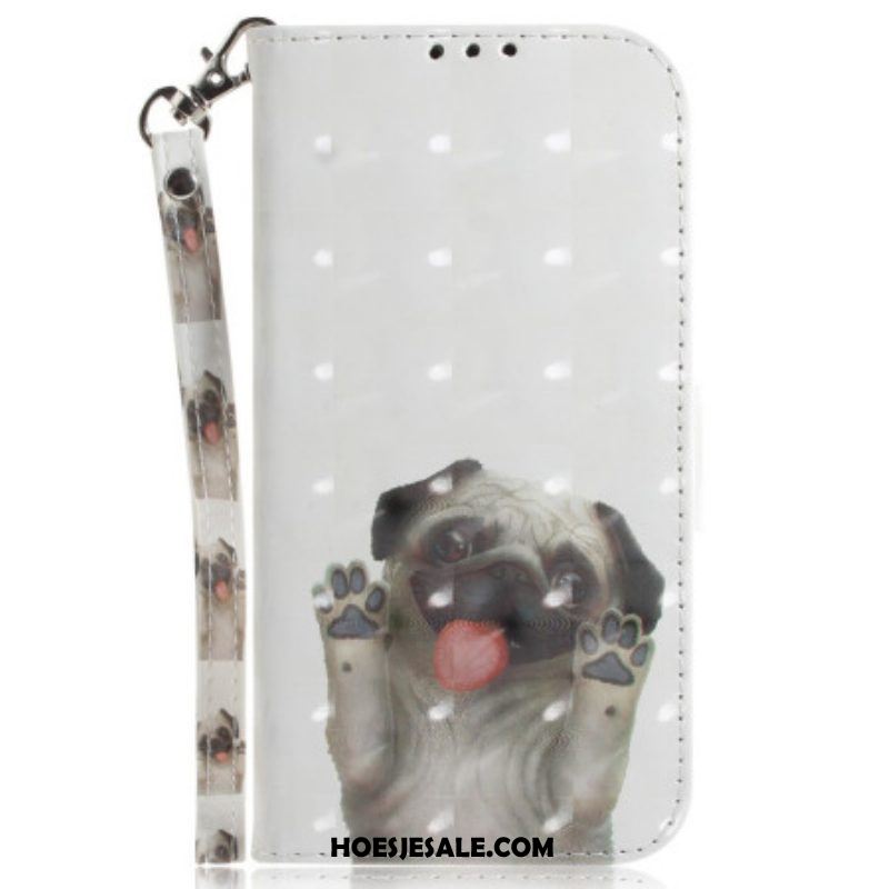 Folio-hoesje voor Xiaomi 12 / 12X Met Ketting String Mopshond | hoesjesale.com Folio-hoesje voor Xiaomi 12 / 12X Met Ketting String Mopshond
