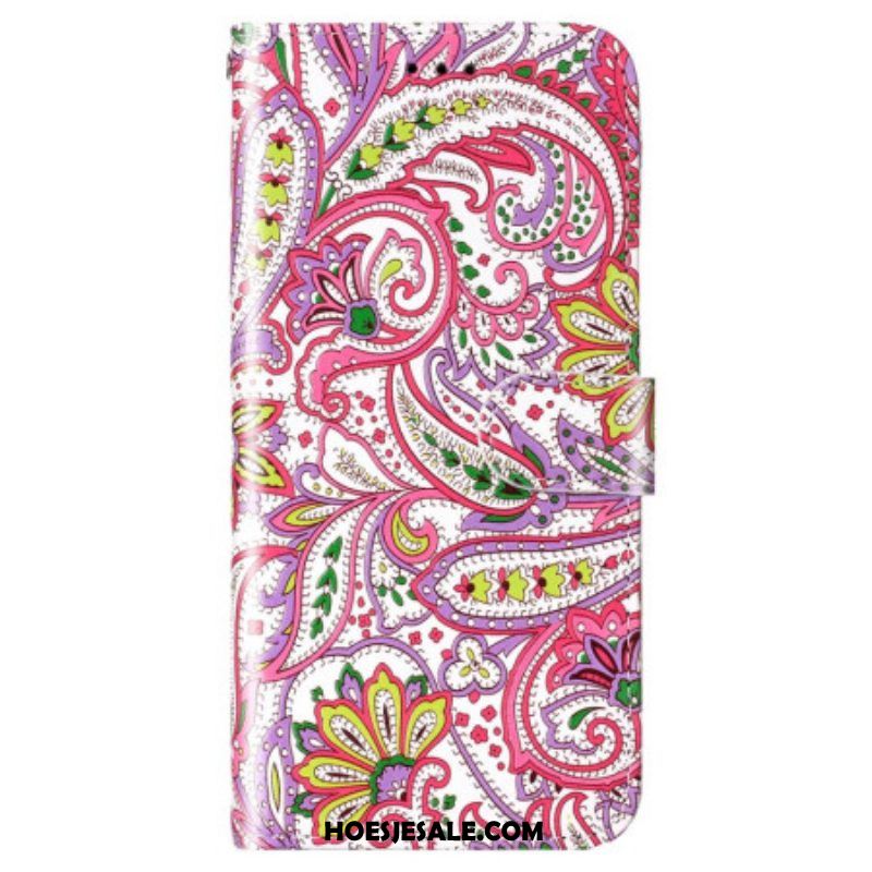 Folio-hoesje voor Xiaomi 12 Lite Met Ketting Paisley-patroon Met Bandjes