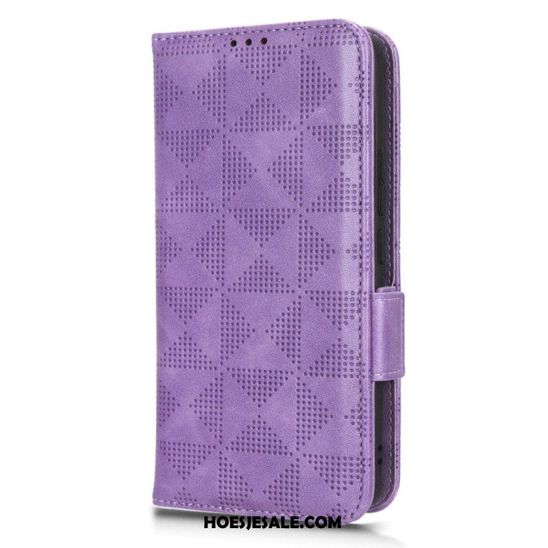 Folio-hoesje voor Xiaomi 13 Pro Driehoeken Met Lanyard