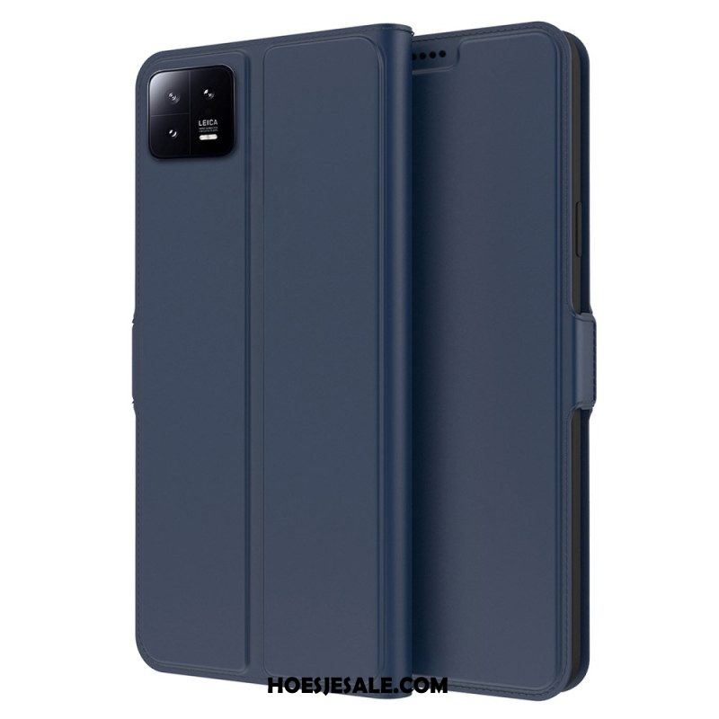 Folio-hoesje voor Xiaomi 13 Pro Slank Leereffect