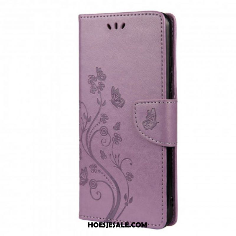 Folio-hoesje voor Xiaomi Redmi Note 10 / 10S Aziatische Vlinders En Bloemen