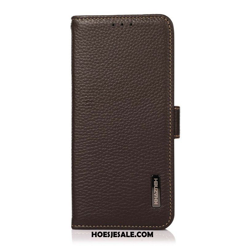 Folio-hoesje voor Xiaomi Redmi Note 10 / 10S Lychee Leer Khazneh Rfid