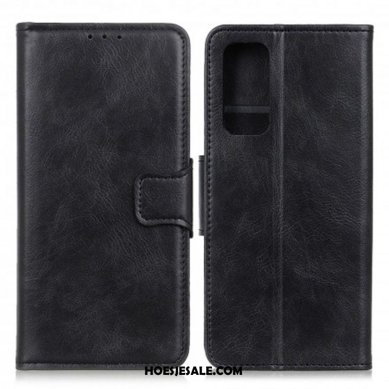 Folio-hoesje voor Xiaomi Redmi Note 10 / 10S Omkeerbare Sluiting Met Leereffect