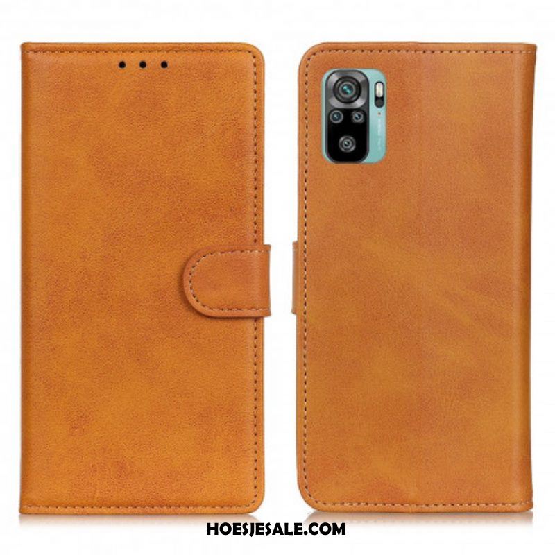 Folio-hoesje voor Xiaomi Redmi Note 10 / 10S Retro Mat Leereffect