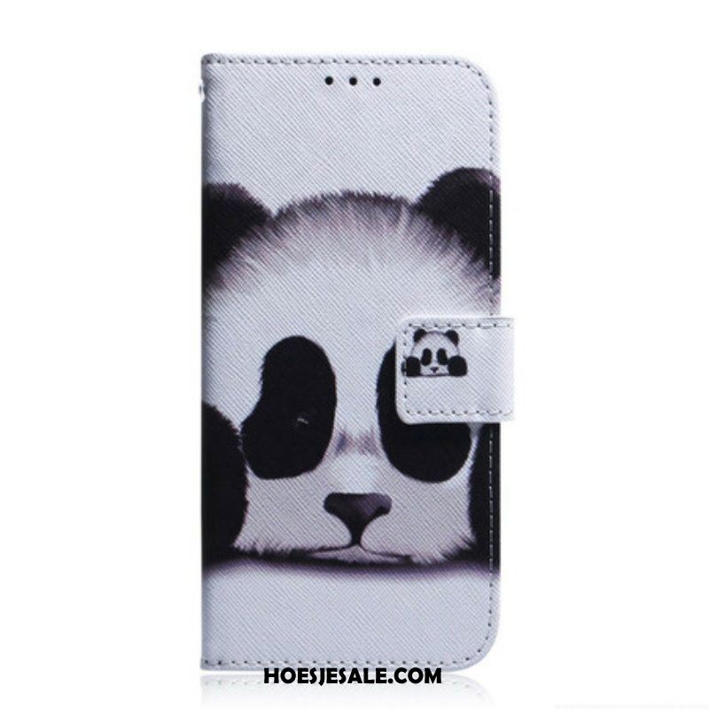 Folio-hoesje voor Xiaomi Redmi Note 10 5G Panda Gezicht
