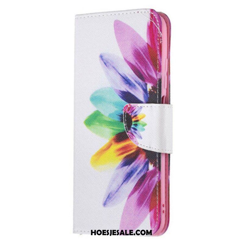 Folio-hoesje voor Xiaomi Redmi Note 10 5G Waterverf Bloem