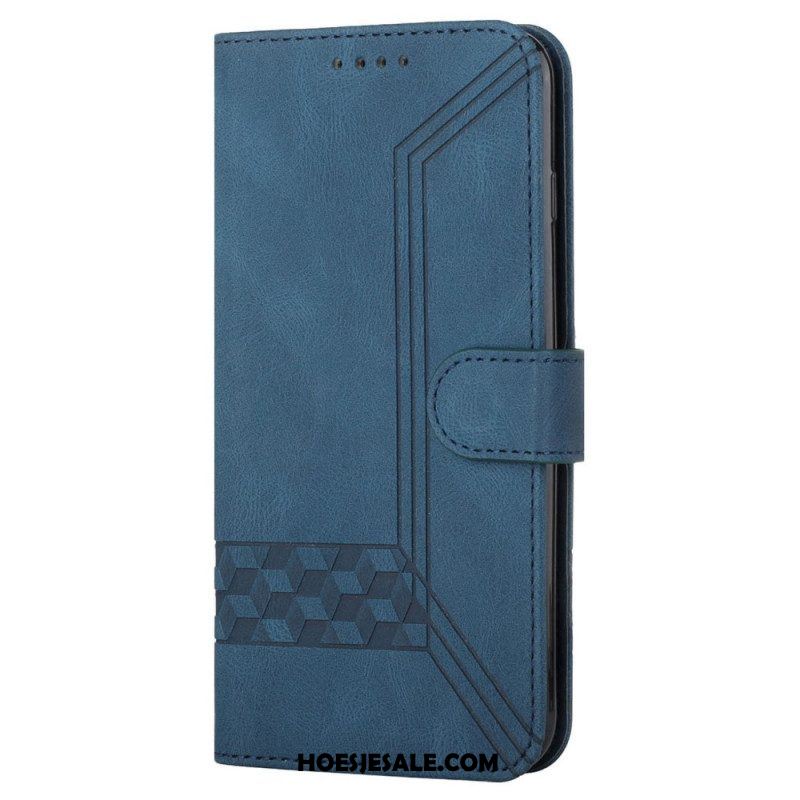 Folio-hoesje voor Xiaomi Redmi Note 10 Pro Met Ketting Strip Geometrische Fries