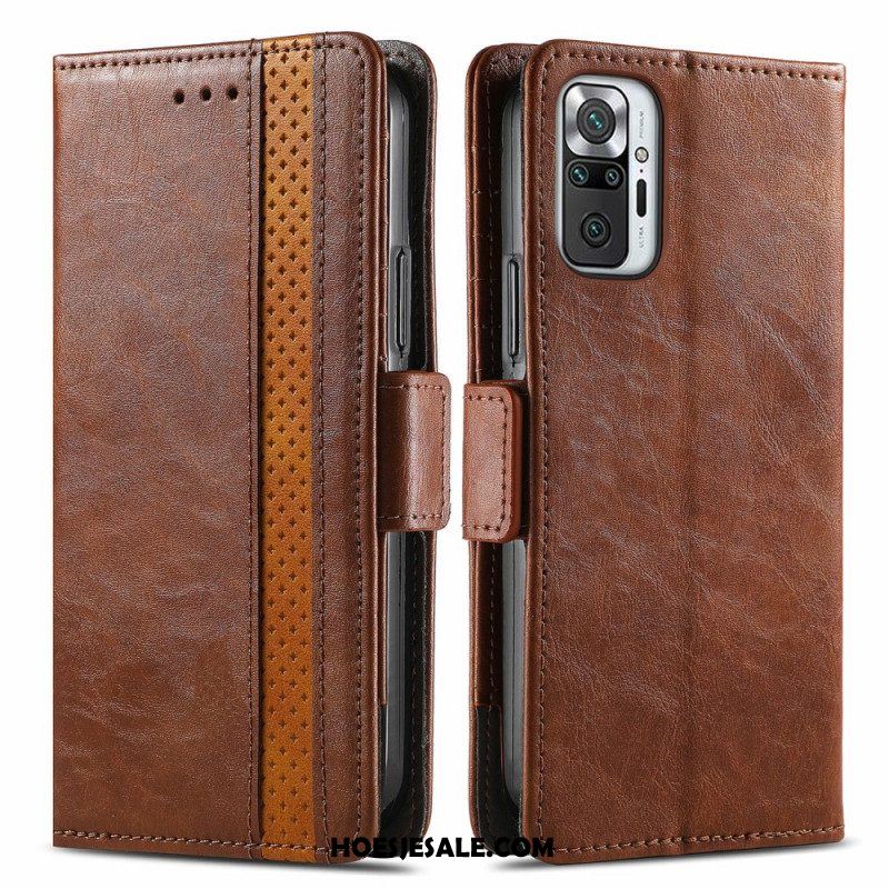 Folio-hoesje voor Xiaomi Redmi Note 10 Pro Tweekleurige Dubbele Sluiting