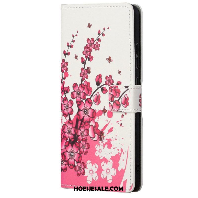 Folio-hoesje voor Xiaomi Redmi Note 11 Pro / 11 Pro 5G Tropische Bloemen