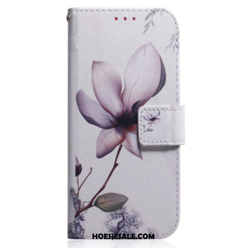 Folio-hoesje voor Xiaomi Redmi Note 12 4G Roze Bloem