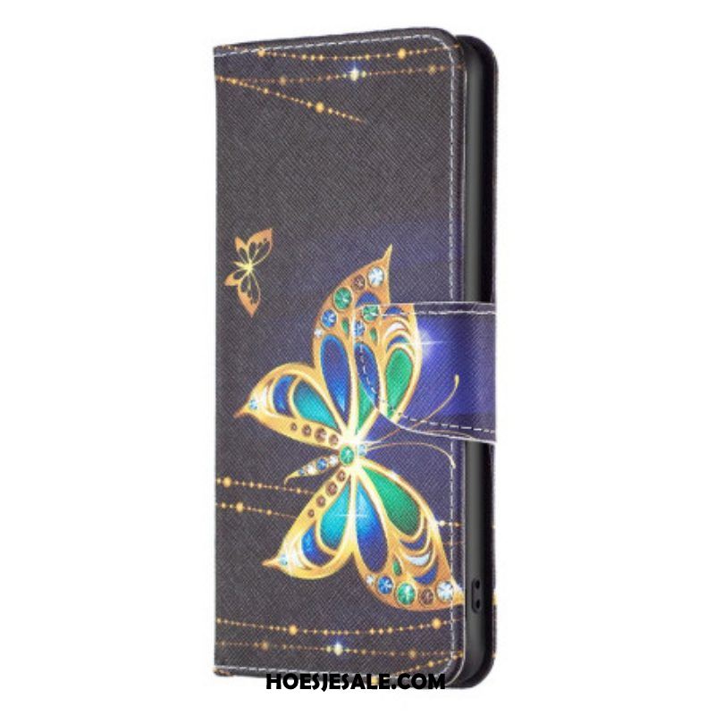 Folio-hoesje voor Xiaomi Redmi Note 12 5G Gouden Vlinders