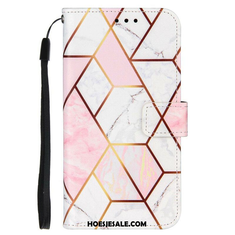 Folio-hoesje voor iPhone 13 Mini Geometrisch Marmer