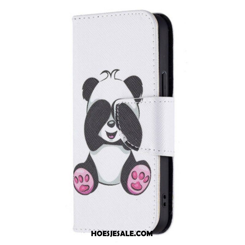 Folio-hoesje voor iPhone 13 Mini Panda-plezier