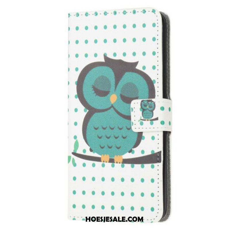 Folio-hoesje voor iPhone 13 Mini Slapende Uil