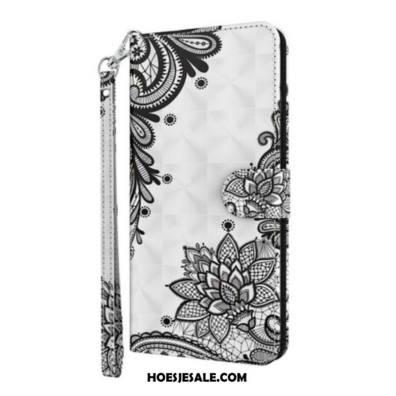 Folio-hoesje voor iPhone 13 Pro Kant Bloemen