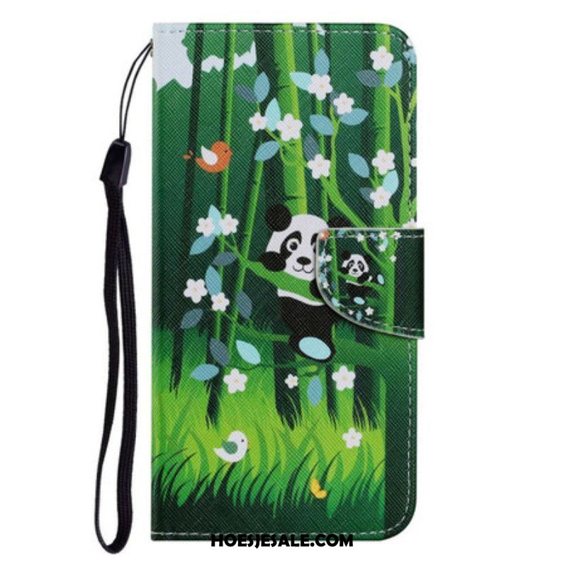 Folio-hoesje voor iPhone 13 Pro Panda Wandeling