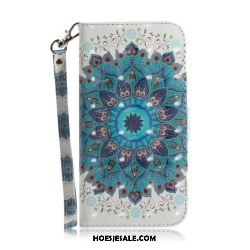 Folio-hoesje voor iPhone 14 Plus Met Ketting Strakke Mandala