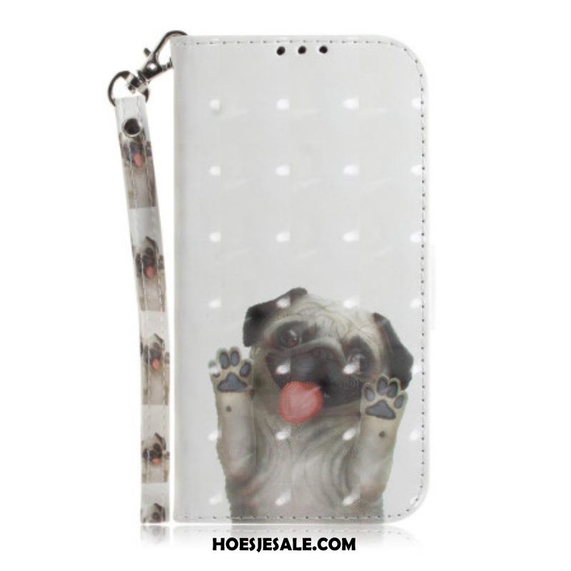 Folio-hoesje voor iPhone 14 Plus Met Ketting String Hond