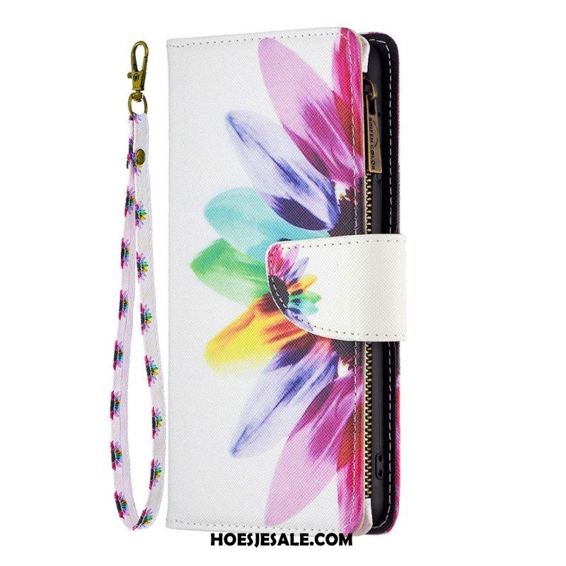 Folio-hoesje voor iPhone 14 Pro Portemonnee Leren Bloemen Portemonnee