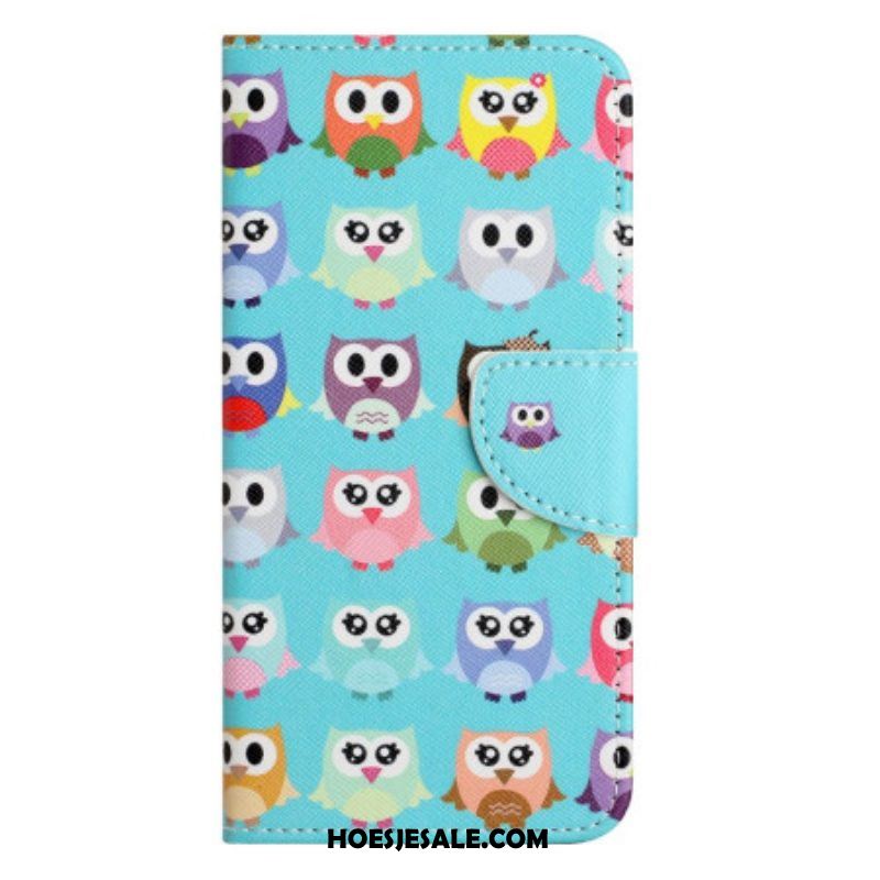 Folio-hoesje voor iPhone 14 Pro Uil Stam