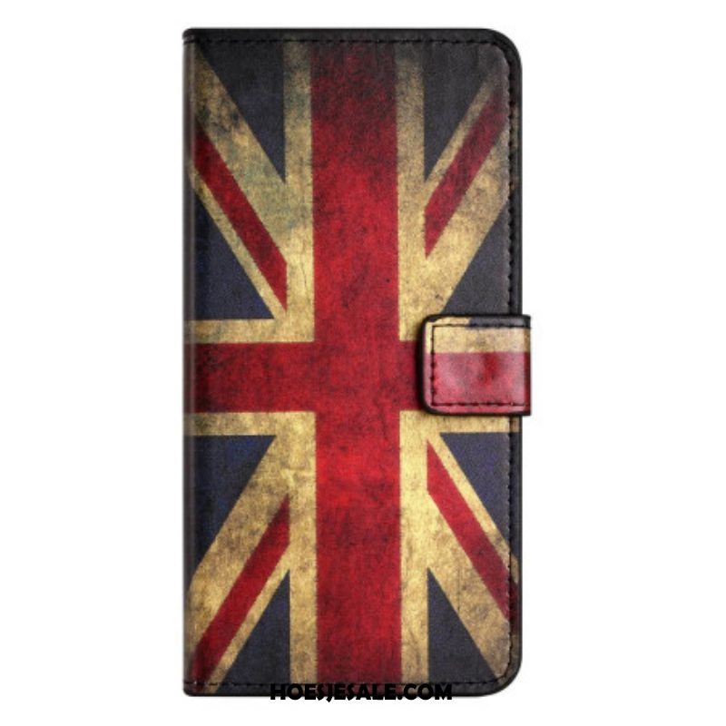 Folio-hoesje voor iPhone 14 Pro Uitstekende Engelse Vlag