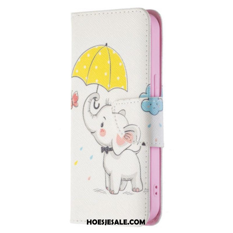 Folio-hoesje voor iPhone 15 Babyolifant