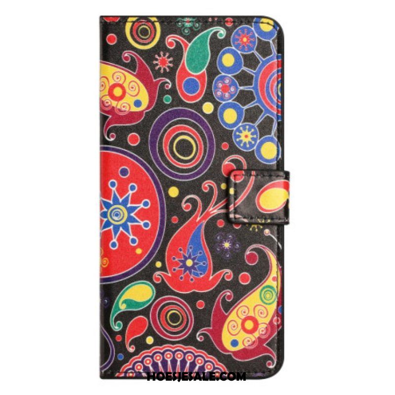 Folio-hoesje voor iPhone 15 Plus Galaxy-patroon