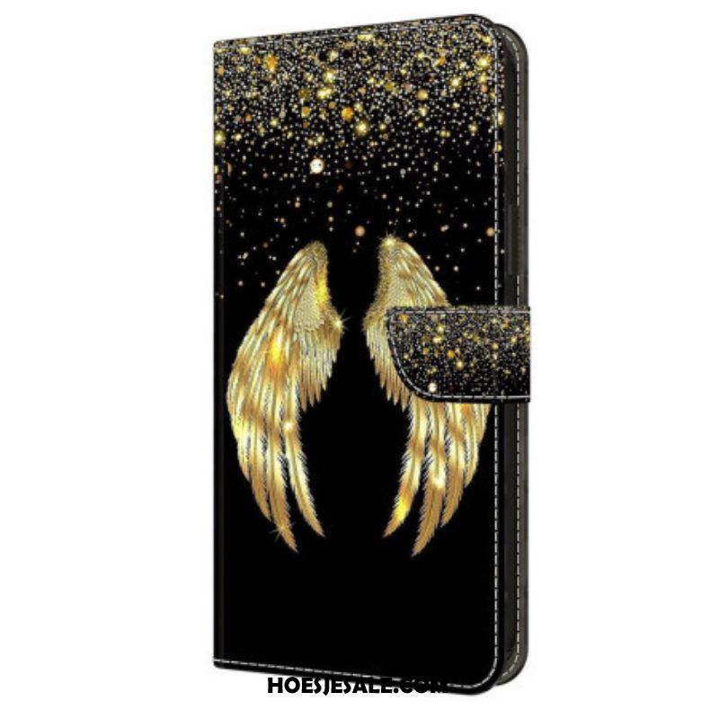 Folio-hoesje voor iPhone 15 Pro Gouden Vleugels