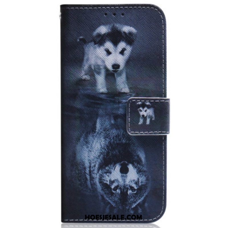 Folio-hoesje voor iPhone 15 Puppydroom